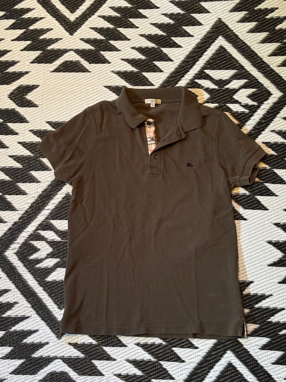 Burberry Nova Check Dark Green Polo Shirt